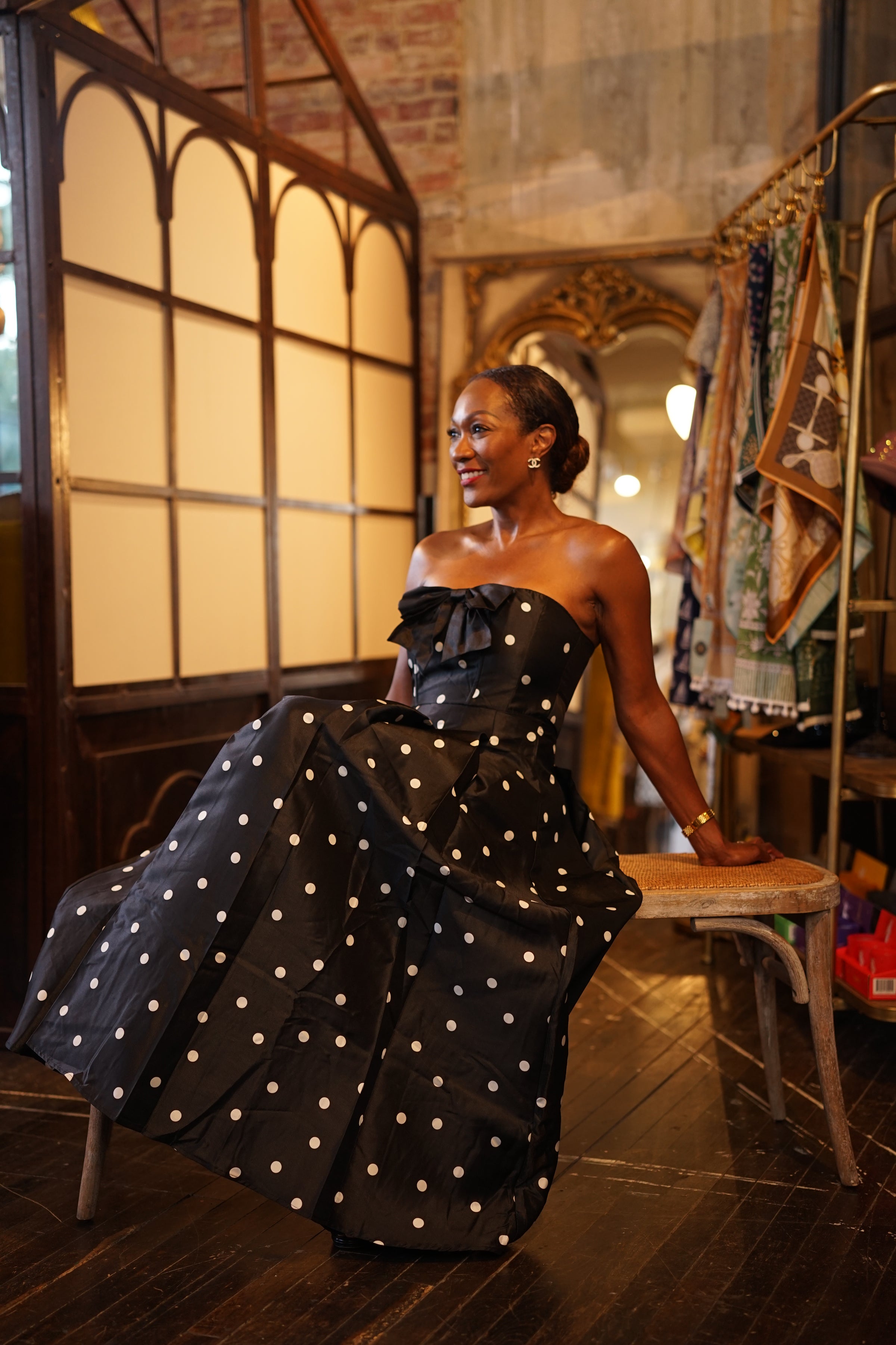 Bow Dot Flare Dress | Bridge Boutique